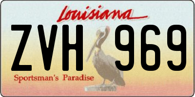 LA license plate ZVH969