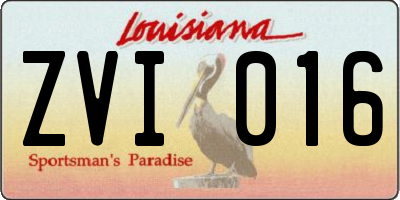 LA license plate ZVI016