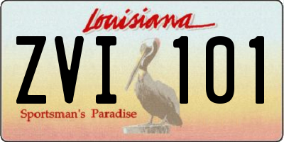 LA license plate ZVI101