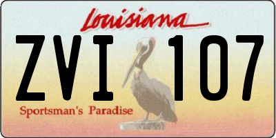 LA license plate ZVI107