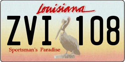 LA license plate ZVI108