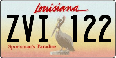 LA license plate ZVI122