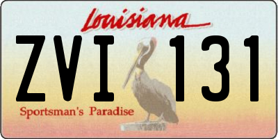 LA license plate ZVI131