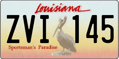 LA license plate ZVI145