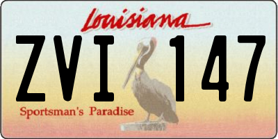 LA license plate ZVI147