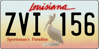 LA license plate ZVI156