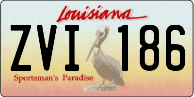 LA license plate ZVI186
