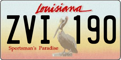 LA license plate ZVI190