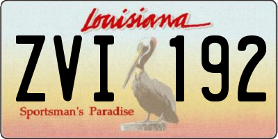 LA license plate ZVI192