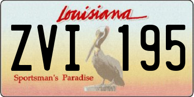 LA license plate ZVI195