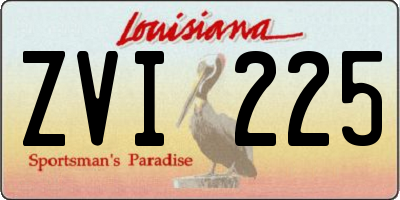 LA license plate ZVI225