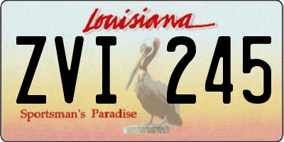 LA license plate ZVI245