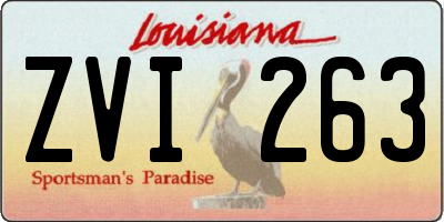 LA license plate ZVI263