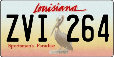 LA license plate ZVI264