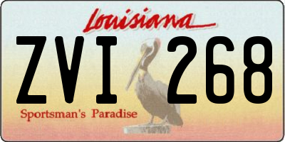 LA license plate ZVI268