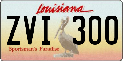 LA license plate ZVI300