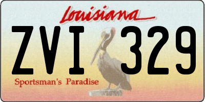 LA license plate ZVI329