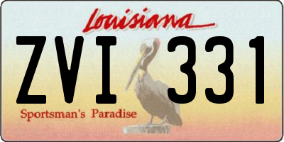 LA license plate ZVI331