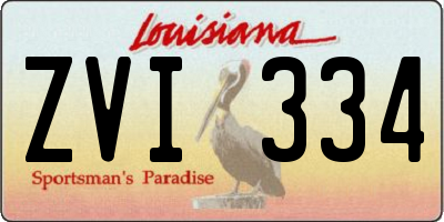 LA license plate ZVI334