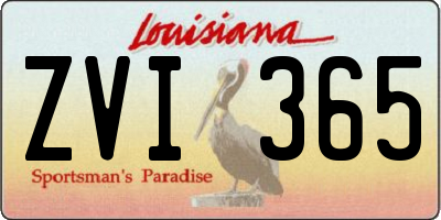 LA license plate ZVI365