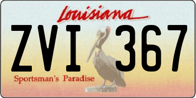 LA license plate ZVI367