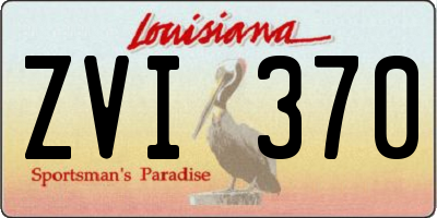 LA license plate ZVI370