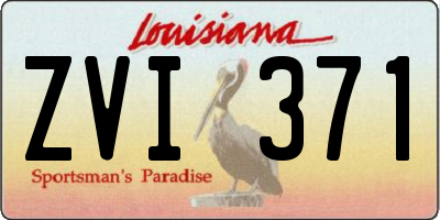 LA license plate ZVI371