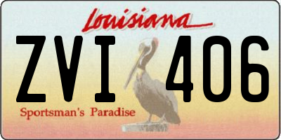 LA license plate ZVI406