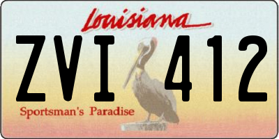LA license plate ZVI412