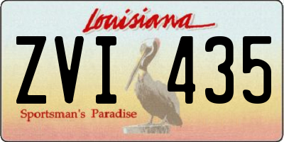 LA license plate ZVI435