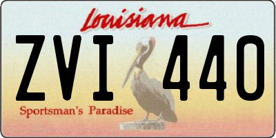 LA license plate ZVI440