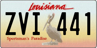 LA license plate ZVI441