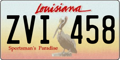 LA license plate ZVI458