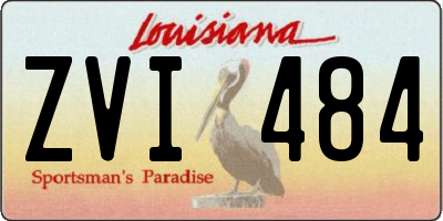 LA license plate ZVI484