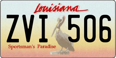 LA license plate ZVI506