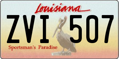LA license plate ZVI507