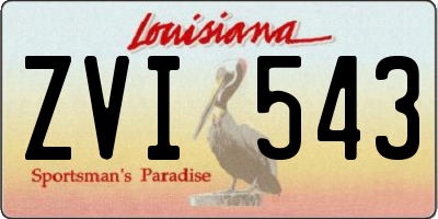 LA license plate ZVI543