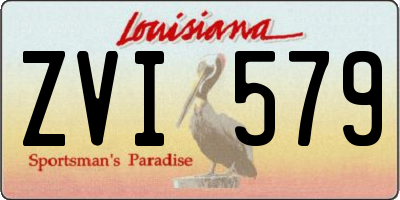 LA license plate ZVI579