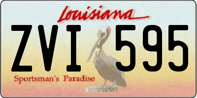 LA license plate ZVI595