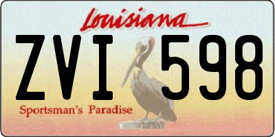 LA license plate ZVI598