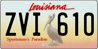 LA license plate ZVI610