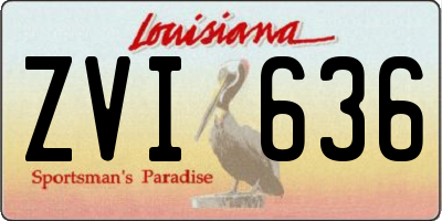 LA license plate ZVI636