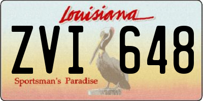 LA license plate ZVI648