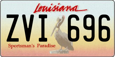 LA license plate ZVI696