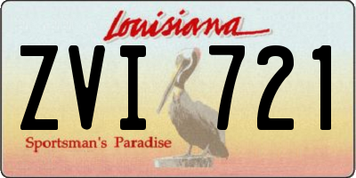 LA license plate ZVI721