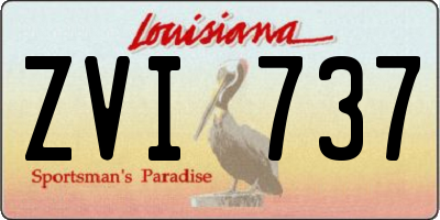LA license plate ZVI737