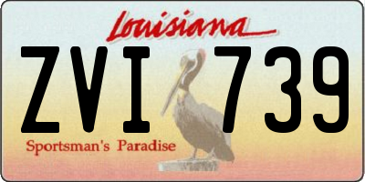 LA license plate ZVI739