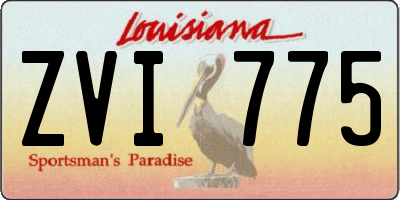 LA license plate ZVI775