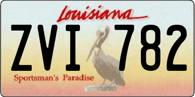 LA license plate ZVI782