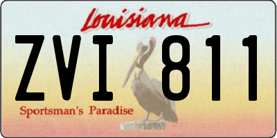 LA license plate ZVI811